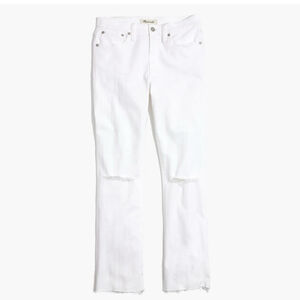 Madewell Women’s Cali Demi Boot Jeans in Pure White size 27 NWT Stretch
